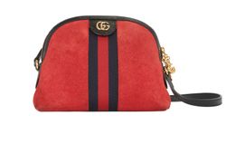 Ophidia Small Shoulder Bag, Suede, Red, DB, 2*